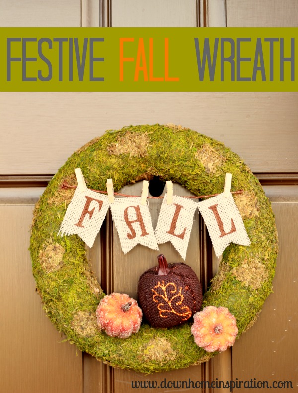 Festive Fall Wreath - Down Home Inspiration