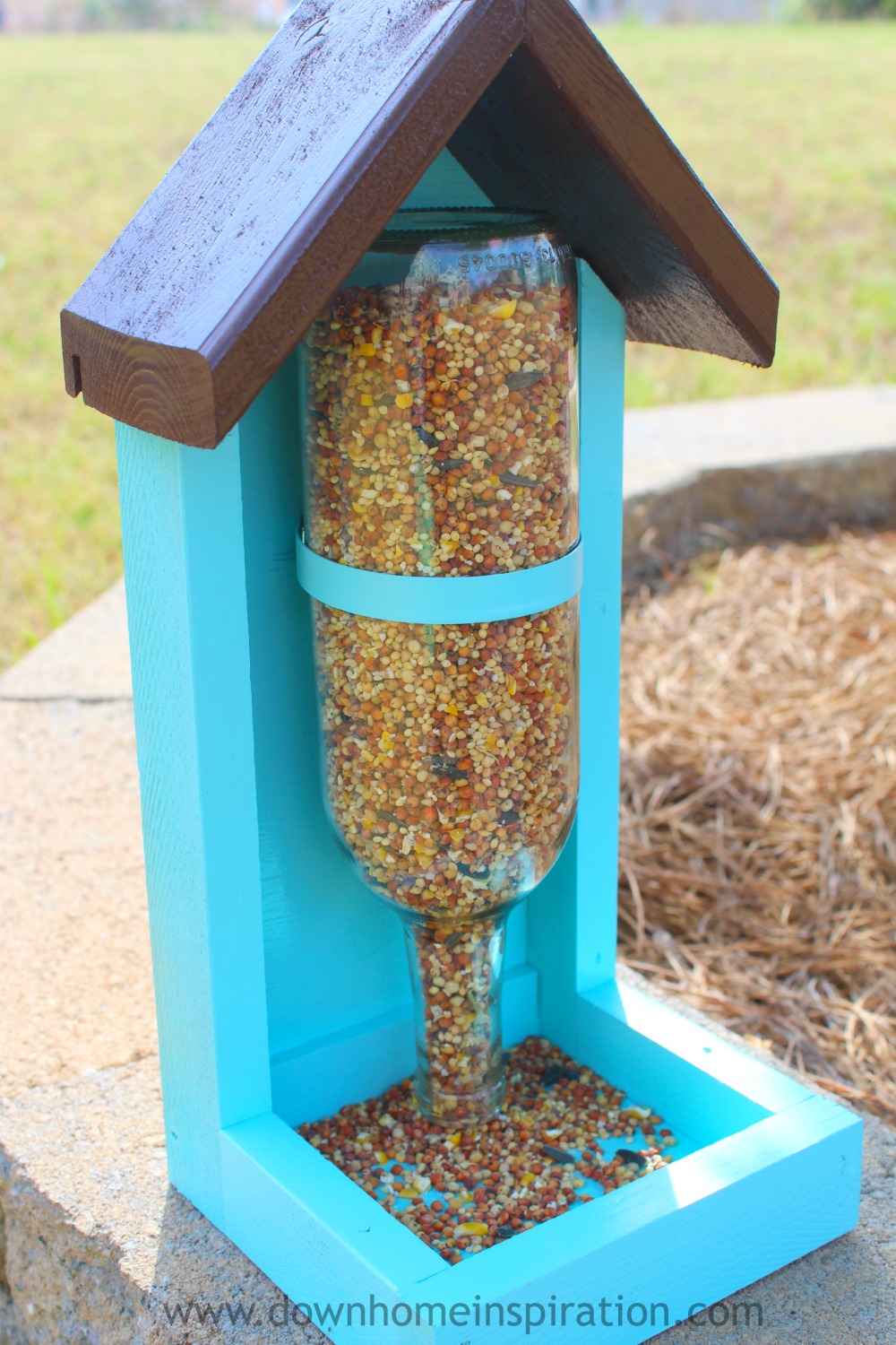 How to Make a Wine Bottle Bird Feeder Down Home Inspiration