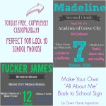 Make Your Own Completely Free & Totally Customizable “All About Me” Back to School Sign