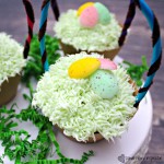 Adorable Easter egg basket cupcakes!