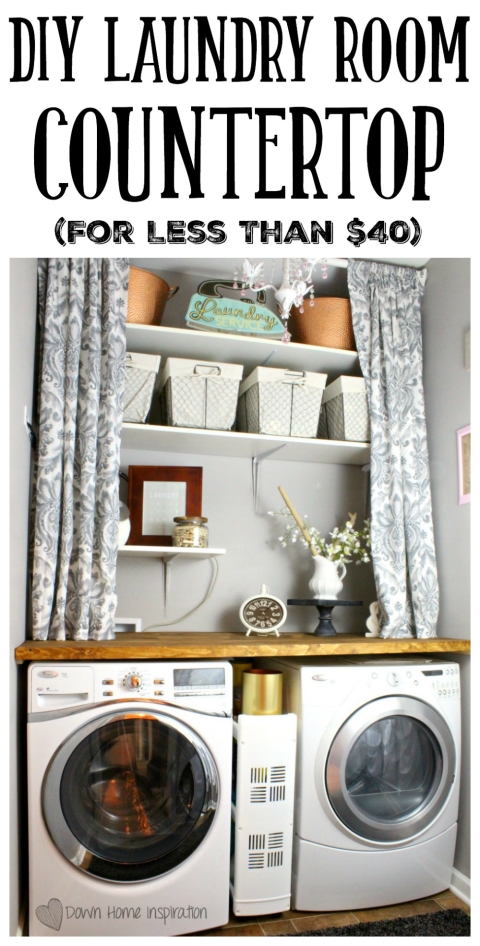 DIY Laundry Room Countertop for Under $40 - Down Home Inspiration